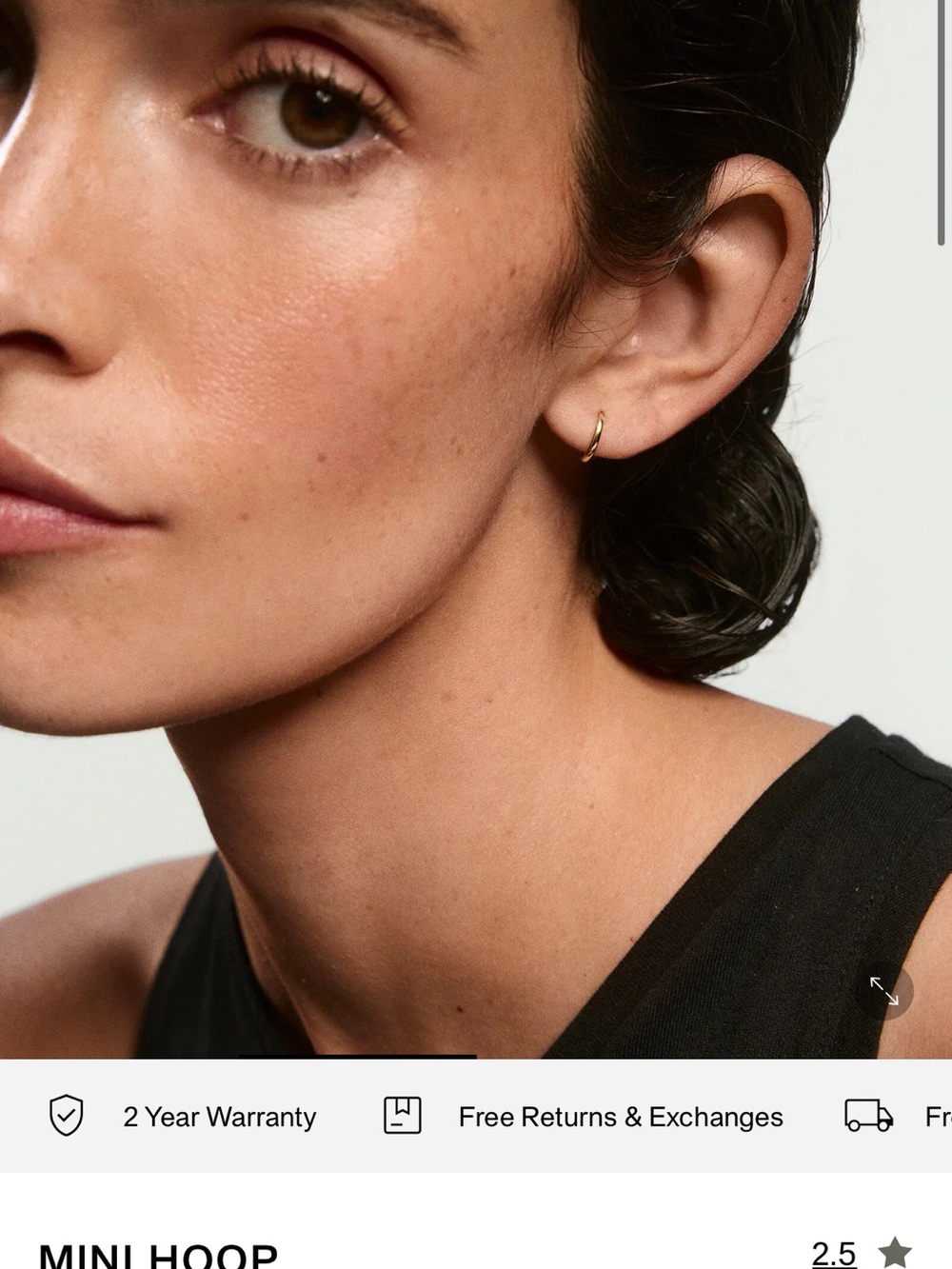 Mejuri Gold Mini Hoop Earrings 10k solid gold